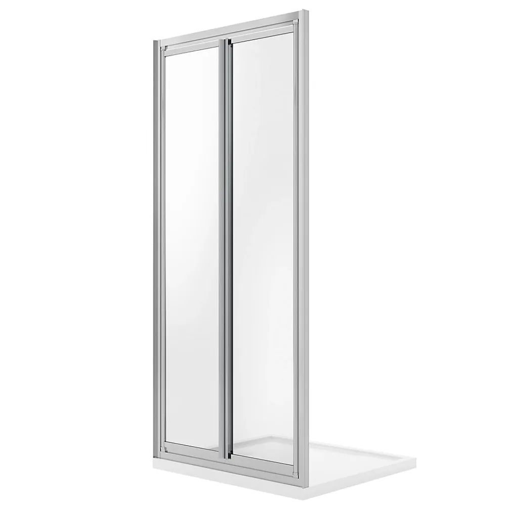 Porte De Douche| Porte de Douche 75CM H198 Verre Transparent Ouverture Saloon 2 Parois Pivotantes mod. West