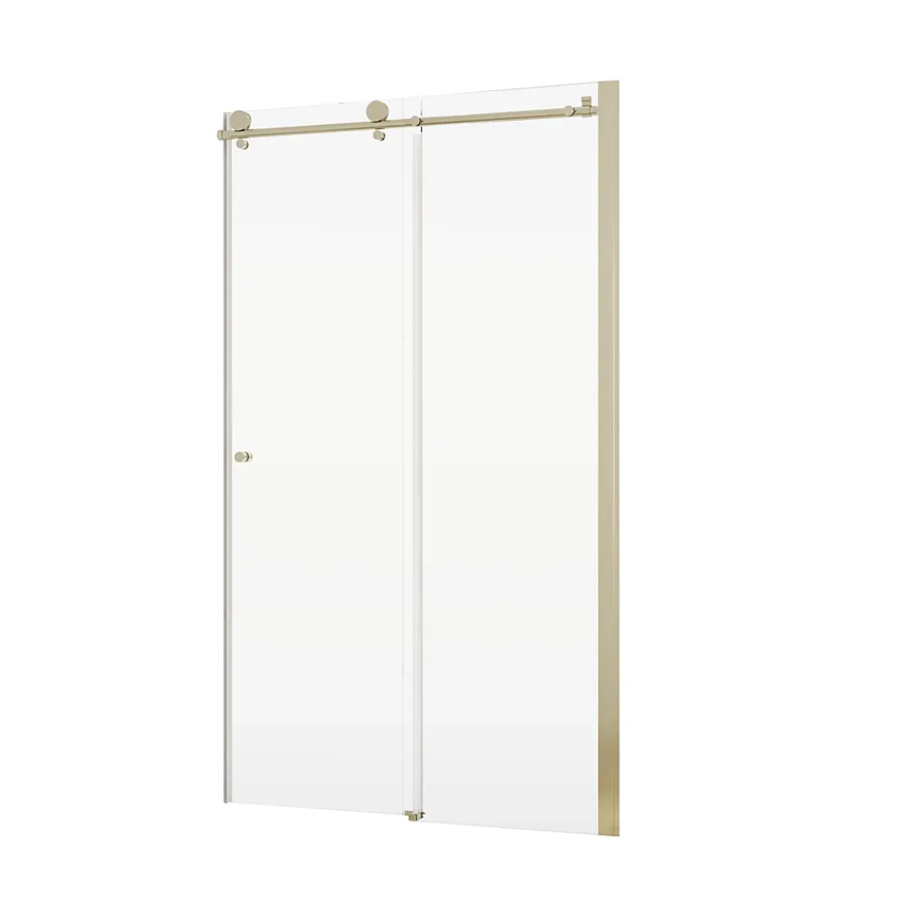 Porte De Douche|Schulte Porte de douche coulissante l.100 x H.200 cm, verre transparent, profilé doré mat, MasterClass