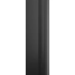 Schulte Porte de douche coulissante transparente l. totale 120 x H.200 cm avec porte latérale fixe gauche l.80 cm, profilé noir, Impériale 8