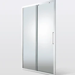 Cooke & Lewis Porte de douche coulissante Zilia verre fumé 140 cm