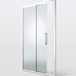 Cooke & Lewis Porte de douche coulissante Zilia verre fumé 140 cm
