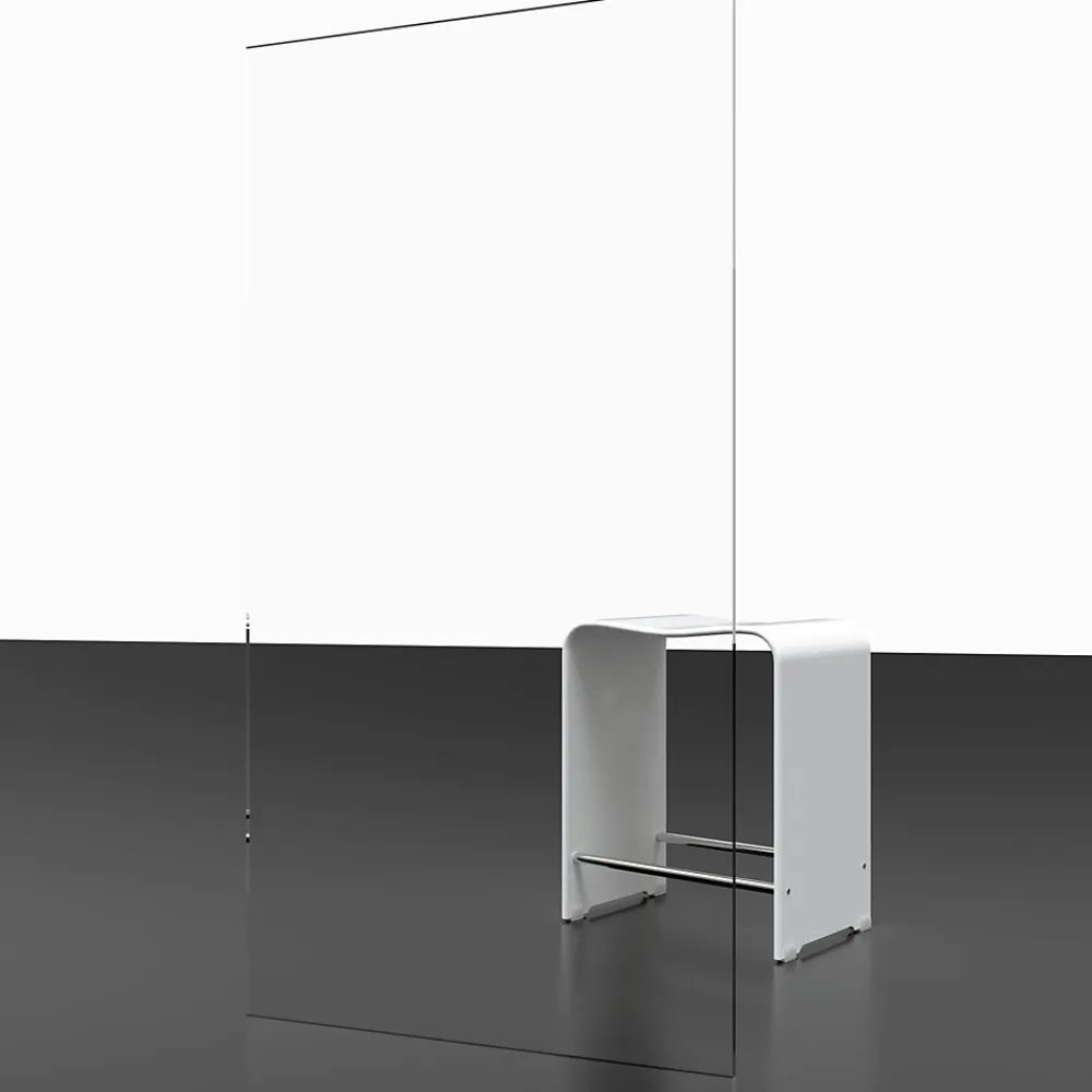 Schulte Porte de douche coulissante ouverture gauche l.140 x H.200 cm, verre transparent anticalcaire, profilé chromé, Imperial