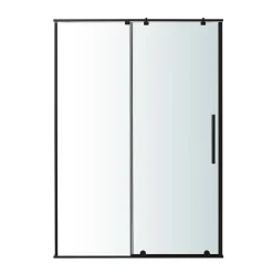 Porte De Douche|GoodHome Porte de douche coulissante Ezili transparent profilé noir 100 cm