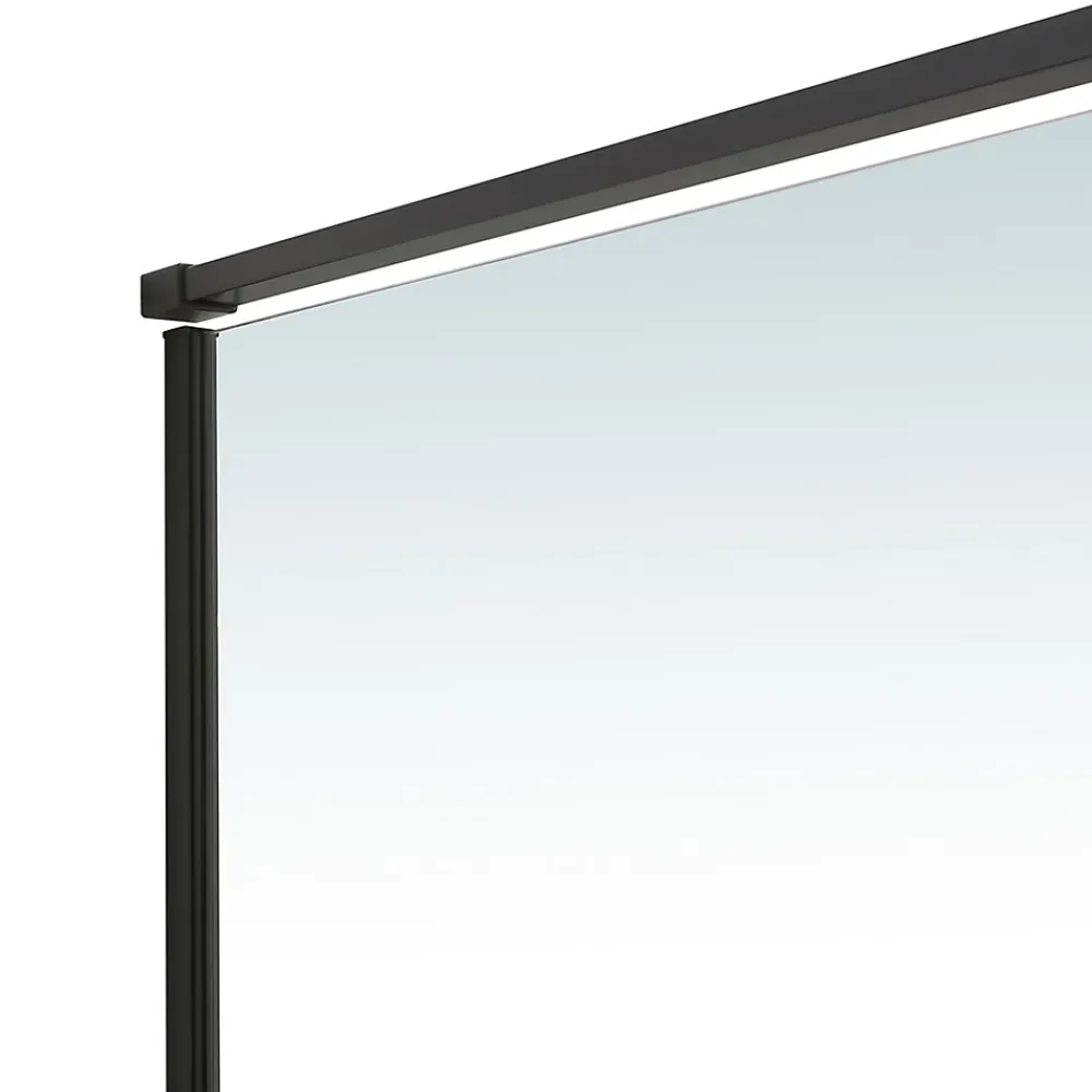 Porte De Douche|GoodHome Porte de douche coulissante Ezili transparent profilé noir 100 cm