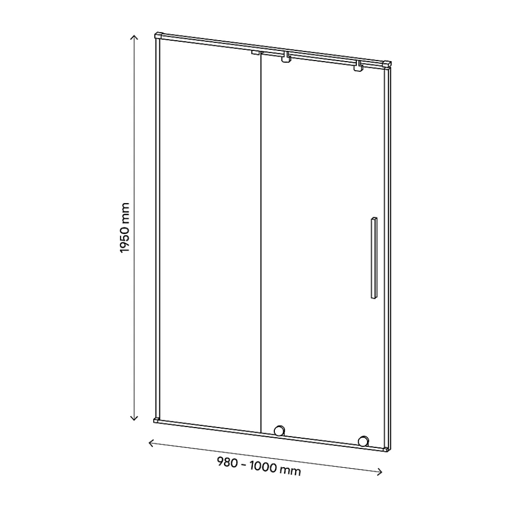 Porte De Douche|GoodHome Porte de douche coulissante Ezili transparent profilé noir 100 cm