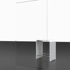 Schulte Porte de douche coulissante avec roulettes l.100 x H.200 cm, verre transparent anticalcaire, profilé chromé, NewStyle