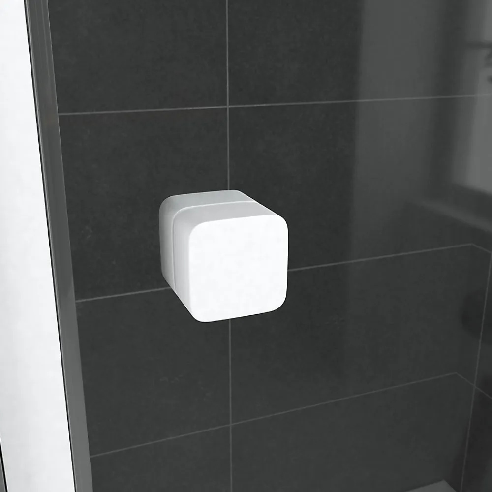 Porte De Douche|Galedo Porte de douche coulissante blanc Spot transparent 100cm