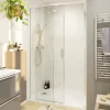 Porte De Douche|GoodHome Porte de douche coulissante PMR l.120 x 195 cm, profilés finition chrome, Ledava
