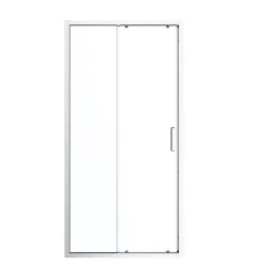 Porte De Douche|GoodHome Porte de douche coulissante l.120 x H.195 cm, verre transparent, profilés alu chrome, Ledava