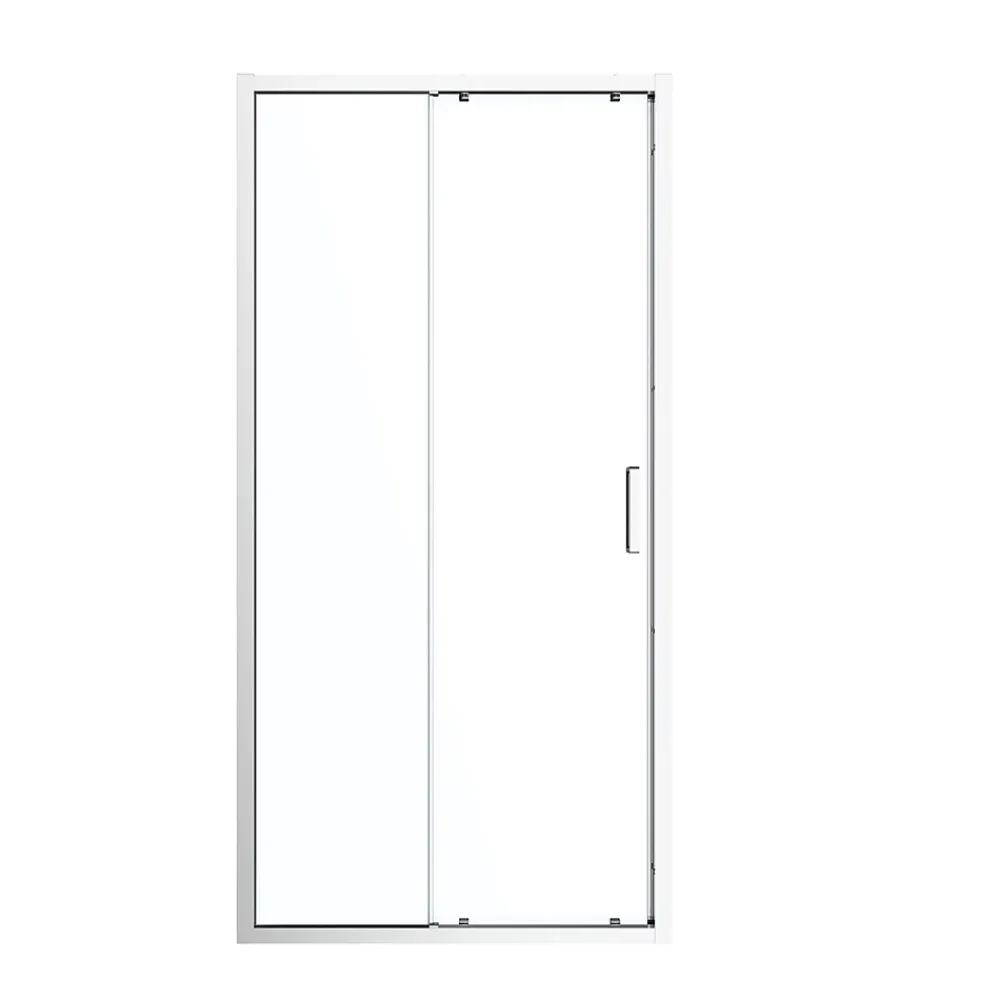 Porte De Douche|GoodHome Porte de douche coulissante l.120 x H.195 cm, verre transparent, profilés alu chrome, Ledava