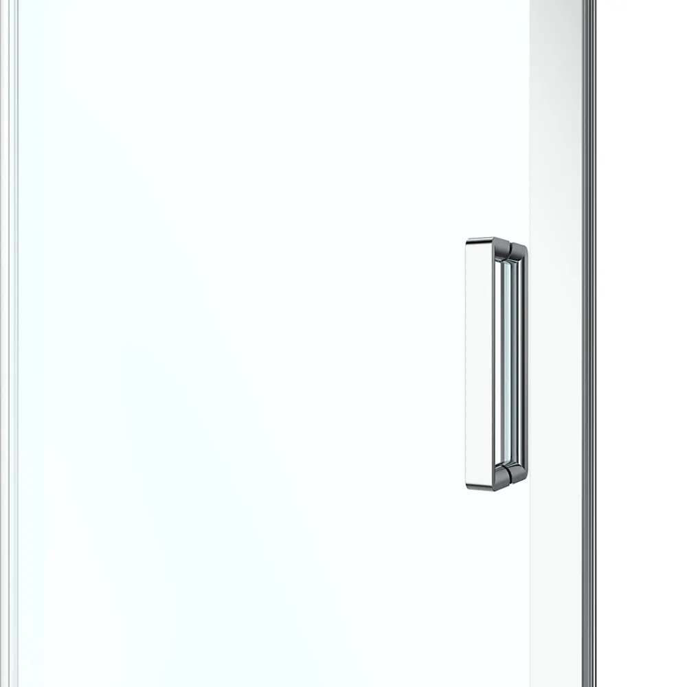 Porte De Douche|GoodHome Porte de douche coulissante l.120 x H.195 cm, verre transparent, profilés alu chrome, Ledava