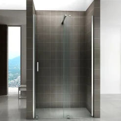 Saniverre Porte de douche coulissante NAPOLI H.200 - largeur 130 cm verre transparent 8 mm -