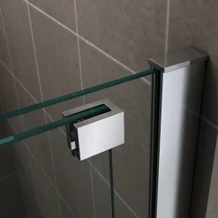Saniverre Porte de douche coulissante NAPOLI H.200 - largeur 130 cm verre transparent 8 mm -