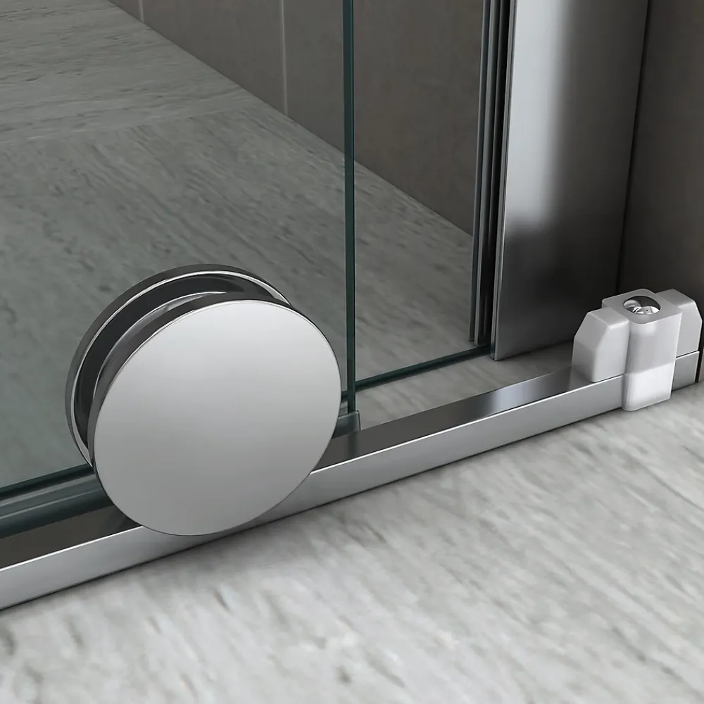 Saniverre Porte de douche coulissante NAPOLI H.200 - largeur 130 cm verre transparent 8 mm -