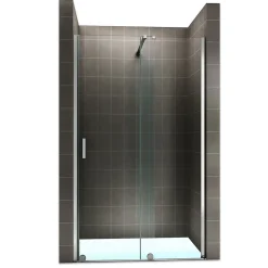 Saniverre Porte de douche coulissante NAPOLI H.200 - largeur 130 cm verre transparent 8 mm -
