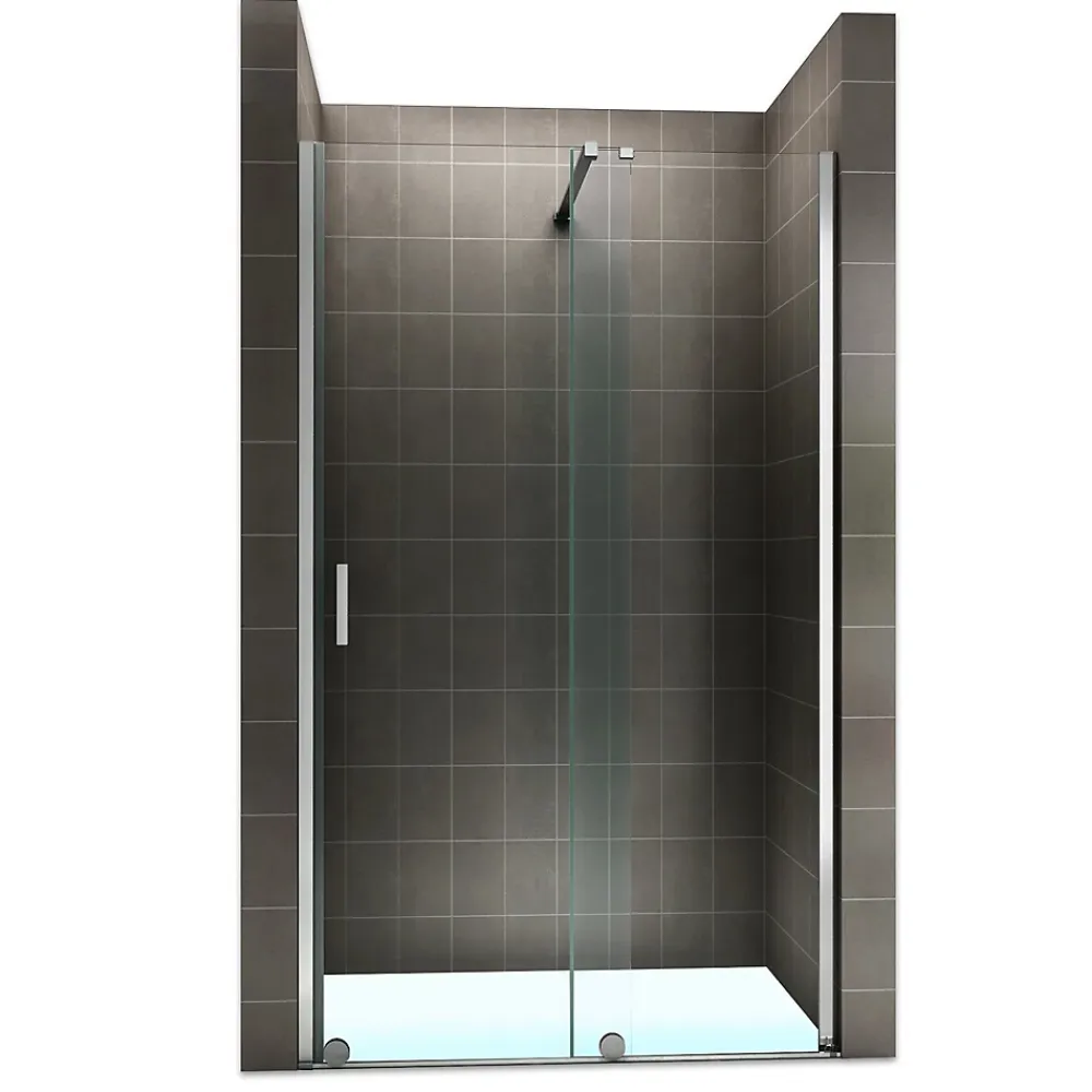 Saniverre Porte de douche coulissante NAPOLI H.200 - largeur 130 cm verre transparent 8 mm -