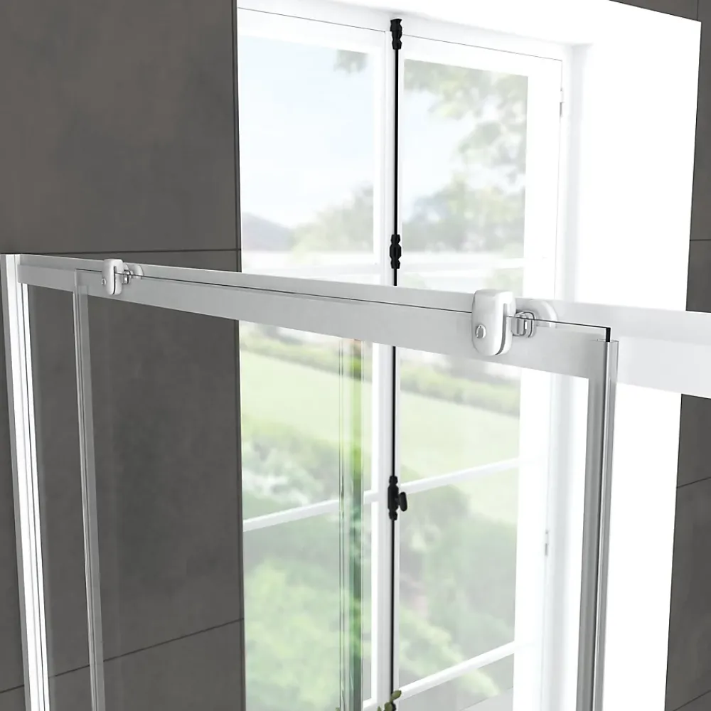 Porte De Douche|Galedo Porte de douche coulissante blanc Spot transparent 140cm