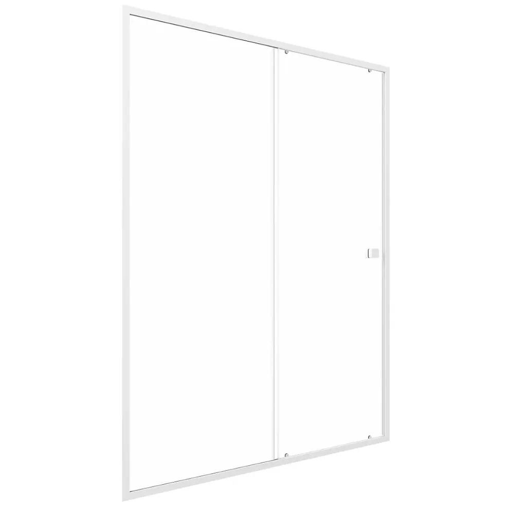 Porte De Douche|Galedo Porte de douche coulissante blanc Spot transparent 140cm
