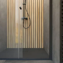 Porte De Douche|Schulte Porte de douche coulissante gauche l.120 x H.200, verre transparent, profilé noir, Trend2.0
