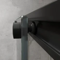 Porte De Douche|Schulte Porte de douche coulissante gauche l.120 x H.200, verre transparent, profilé noir, Trend2.0