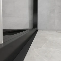 Porte De Douche|Schulte Porte de douche coulissante gauche l.120 x H.200, verre transparent, profilé noir, Trend2.0