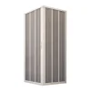 Cabine De Douche|Forte Porte de douche d'angle en PVC 100x100CM H185 avec Ouverture Centrale couleure Blanche mod. Flex