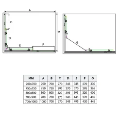 Porte De Douche|Kiamami Valentina Porte De Douche D'angle 75X75 Verre Sérigraphié Profils Blancs - Venere