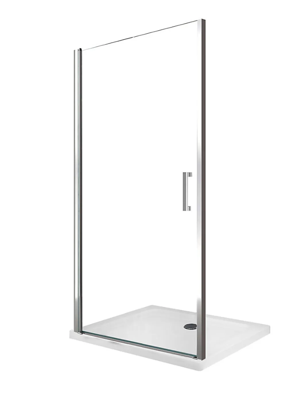 Porte De Douche|Laneri Porte de douche de 8 mm à battant pour installation en niche H.200 réversible - 64-68 cm