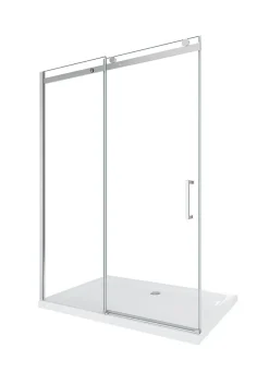 Porte De Douche|Laneri Porte de douche de 8 mm pour installation en niche H.190 avec ouverture coulissante et rèversible - 140 cm