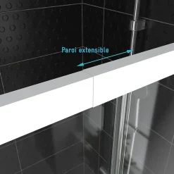 Galedo Porte de douche en angle blanc Spot 90 x 90cm