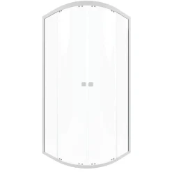 Galedo Porte de douche en angle circulaire blanc Spot 90 x 90cm