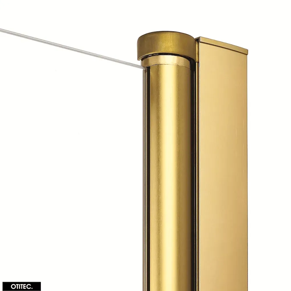 Porte De Douche|Otitec Porte de Douche Encastrée Pivotante - 160 x 195 - OR BROSSÉ - NEW SOLEO