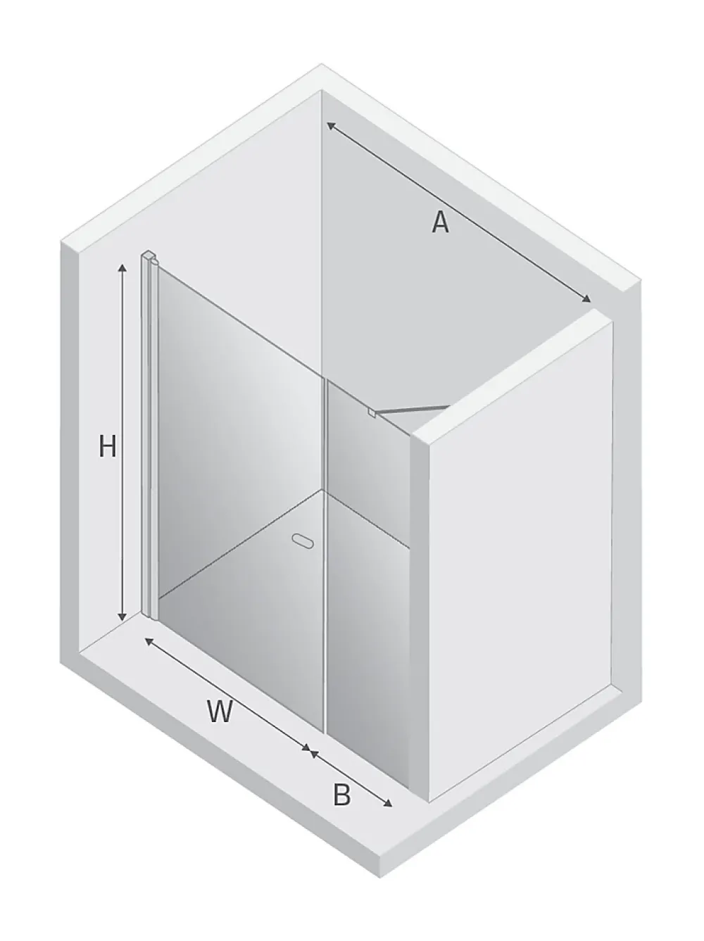 Porte De Douche|Otitec Porte de Douche Encastrée Pivotante - 160 x 195 - OR BROSSÉ - NEW SOLEO