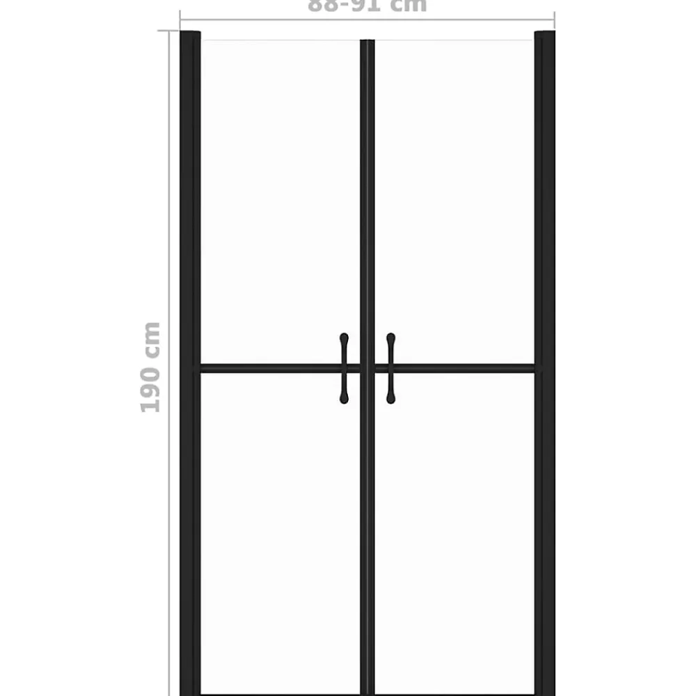Vidaxl Porte de douche ESG transparent (88-91)x190 cm