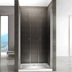 Saniverre Porte de douche GINA H.195 réglable de 84 à 88 cm verre 6 mm transparent -