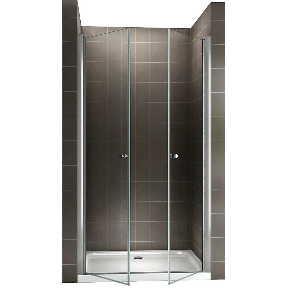 Saniverre Porte de douche GINA H.195 réglable de 84 à 88 cm verre 6 mm transparent -
