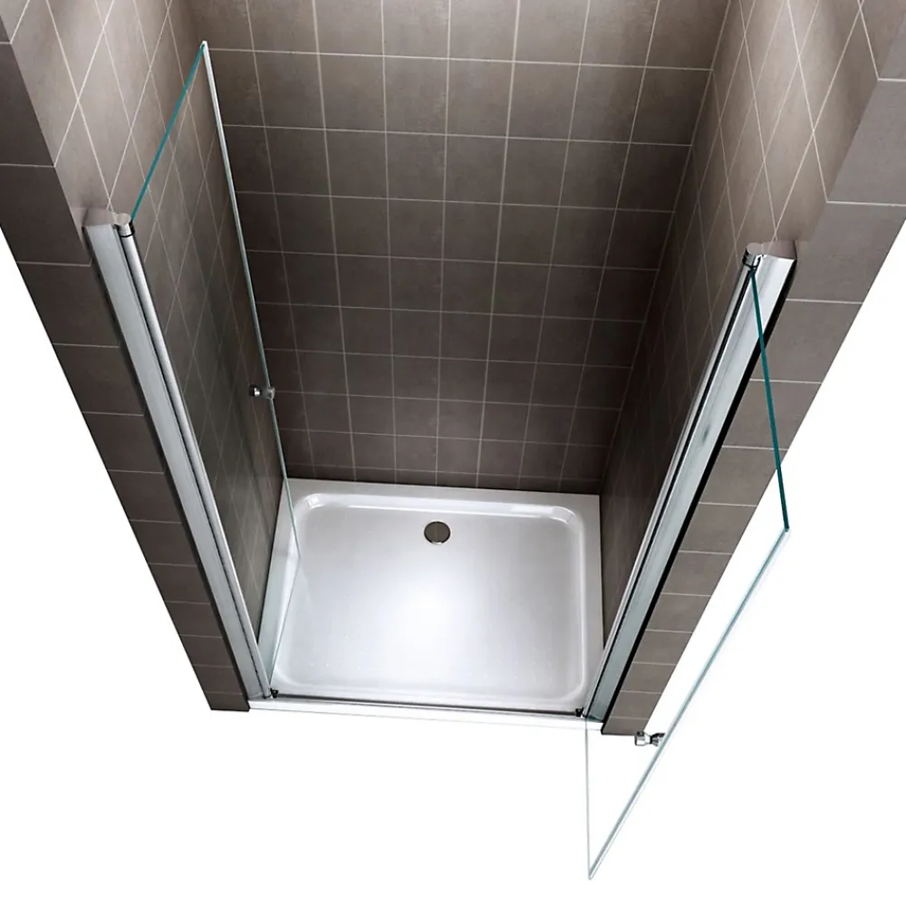 Porte De Douche|Saniverre Porte de douche GINA H.195 réglable de 104 à 108 cm verre 6 mm transparent -