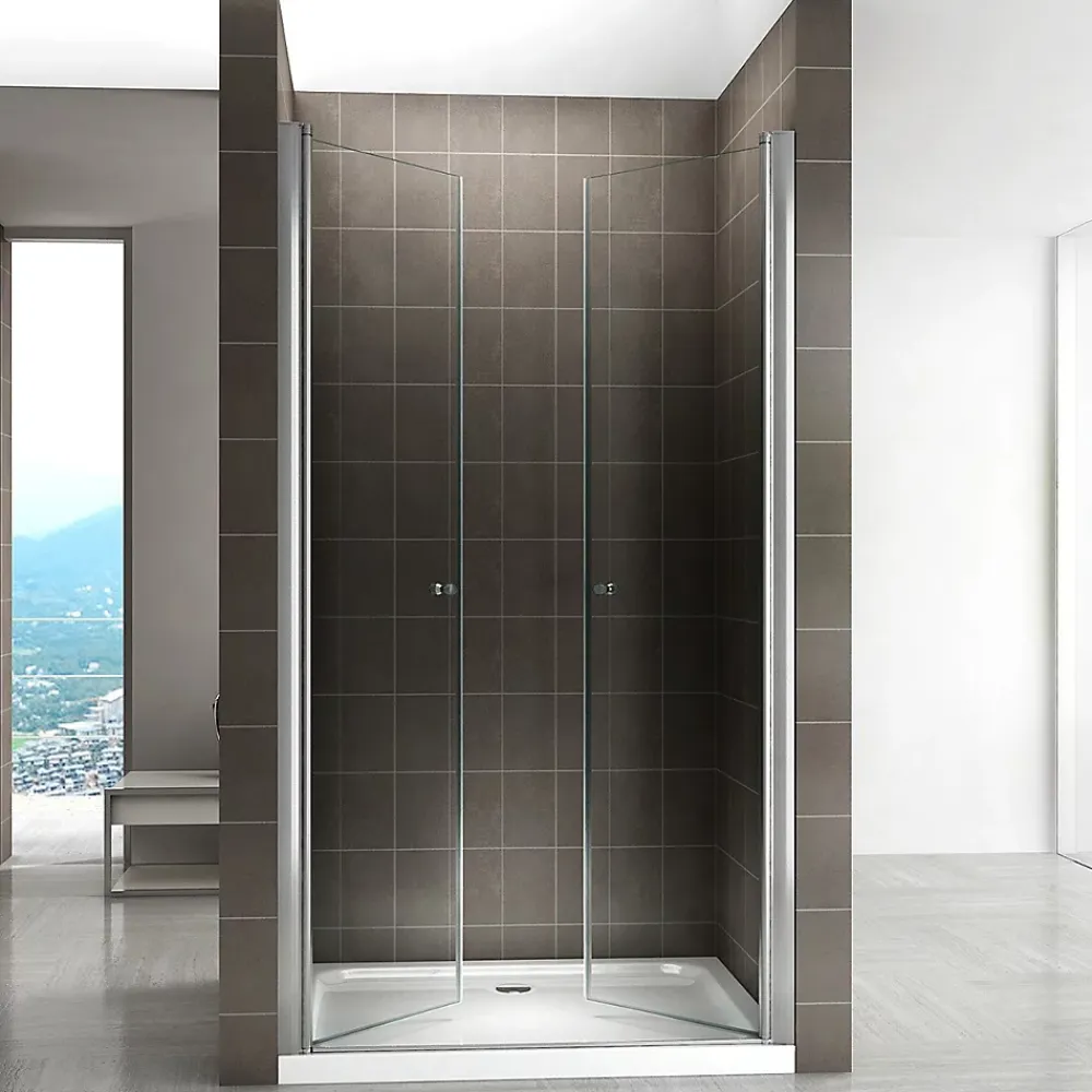 Saniverre Porte de douche GINA H.180 réglable de 96 à 100 cm verre 6 mm transparent -