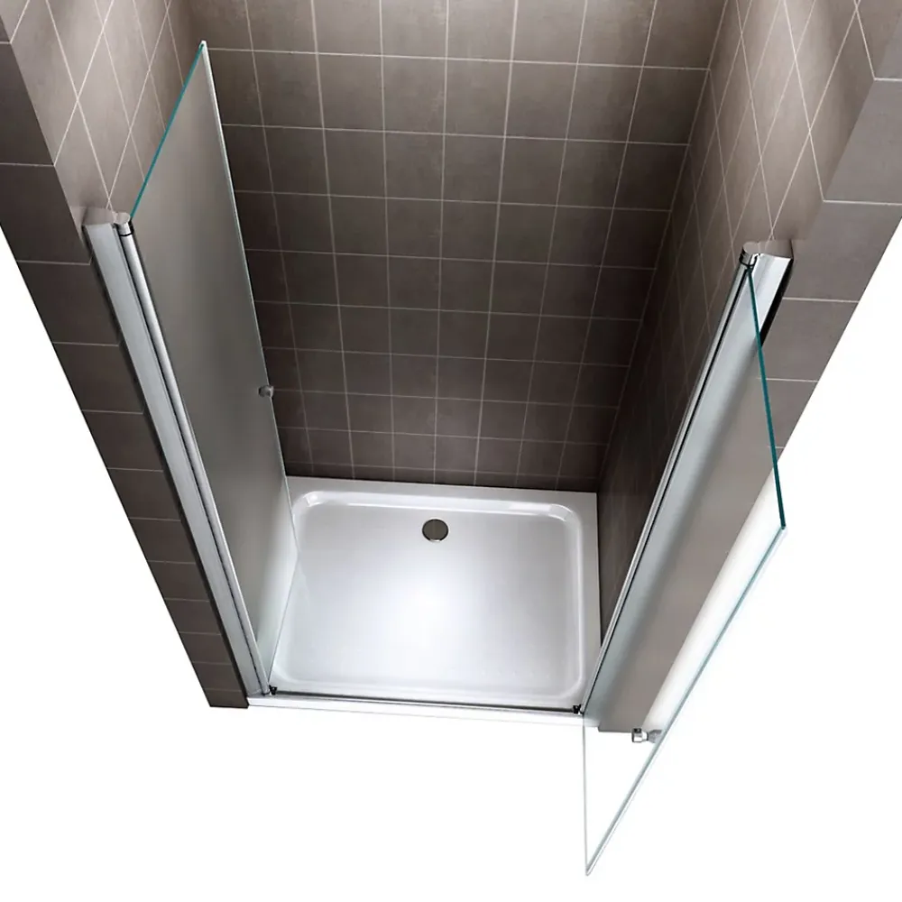 Porte De Douche|Saniverre Porte de douche GINA H.180 réglable de 76 à 80 cm verre 6 mm opaque -