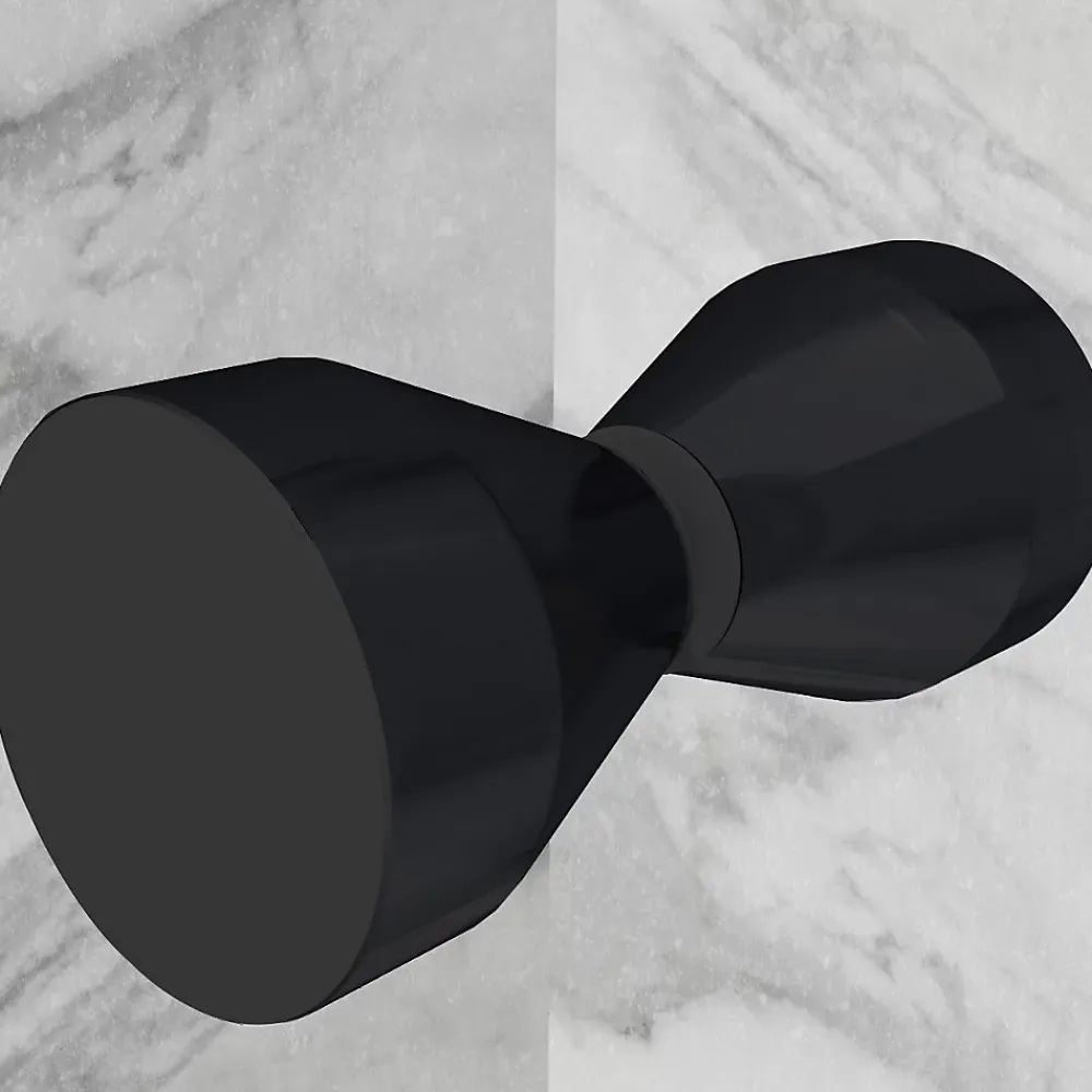 Porte De Douche|Saniverre Porte de douche GINA-BLACK H.180 cm, largeur réglable 100 à 104 cm, verre 6 mm, anticalcaire -