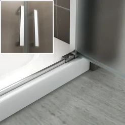 Saniverre Porte de douche KAYA H.185 réglable de 86 à 89 cm verre 6 mm opaque -