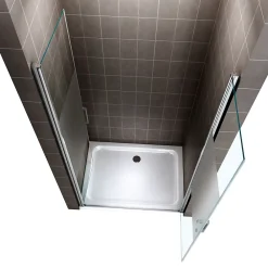 Porte De Douche|Saniverre Porte de douche KAYA H.180 réglable de 74 à 77 cm verre 6 mm semi-opaque -