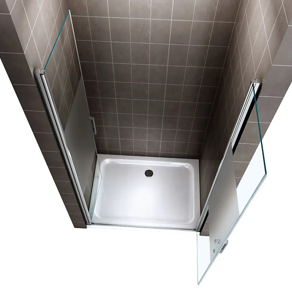 Porte De Douche|Saniverre Porte de douche KAYA H.180 réglable de 74 à 77 cm verre 6 mm semi-opaque -