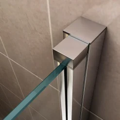 Porte De Douche|Saniverre Porte de douche KAYA H.180 réglable de 74 à 77 cm verre 6 mm semi-opaque -