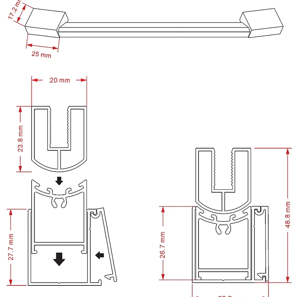 Porte De Douche|Saniverre Porte de douche KAYA H.180 réglable de 74 à 77 cm verre 6 mm semi-opaque -
