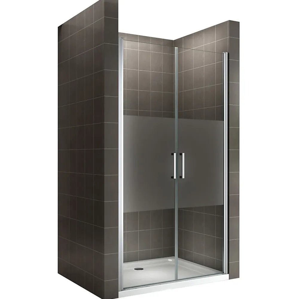 Porte De Douche|Saniverre Porte de douche KAYA H.180 réglable de 74 à 77 cm verre 6 mm semi-opaque -