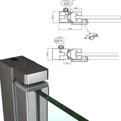Porte De Douche|Saniverre Porte de douche KIMI H.180 largeur réglable 70 à 73 cm verre transparent -