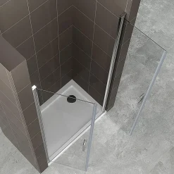 Porte De Douche|Saniverre Porte de douche KIMI H.190 largeur réglable 91 à 94 cm verre transparent -