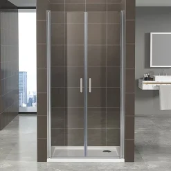Saniverre Porte de douche KIMI H.180 largeur réglable 88 à 91 cm verre transparent -