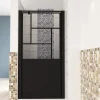 Porte De Douche|AICA Sanitaire porte de douche Noir 100x200cm,5mm verre securit,Paroi de douche avec porte pivotante,Robustesse et Design Moderne